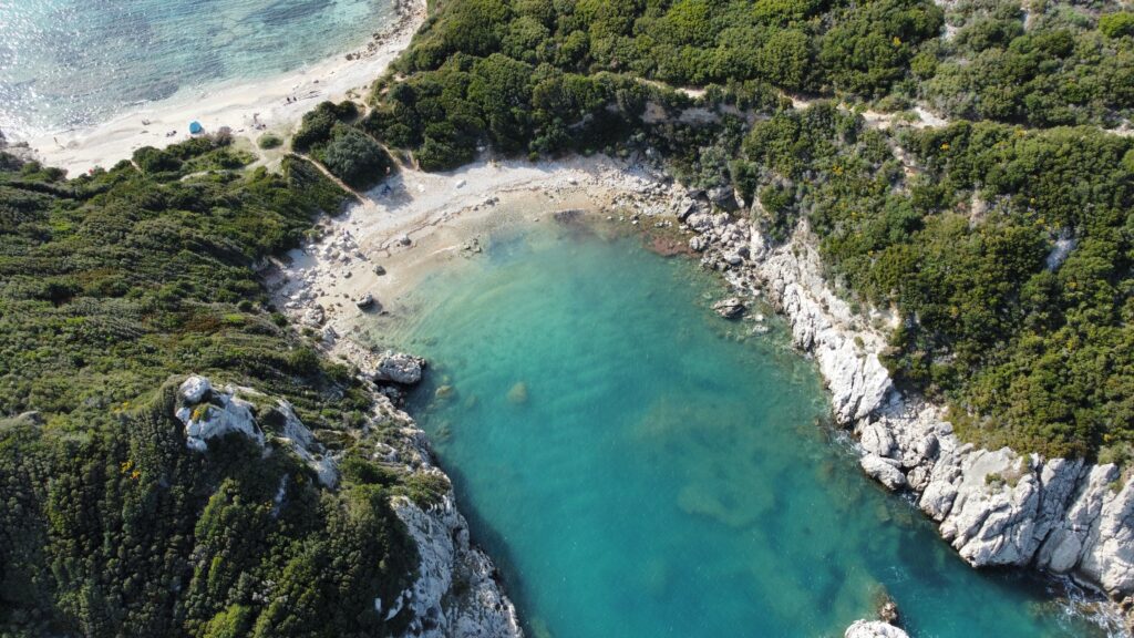 Porto Timoni Beach from the drone