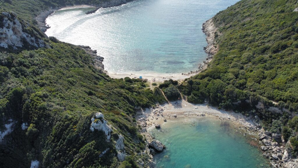 Porto Timoni Beach from the drone