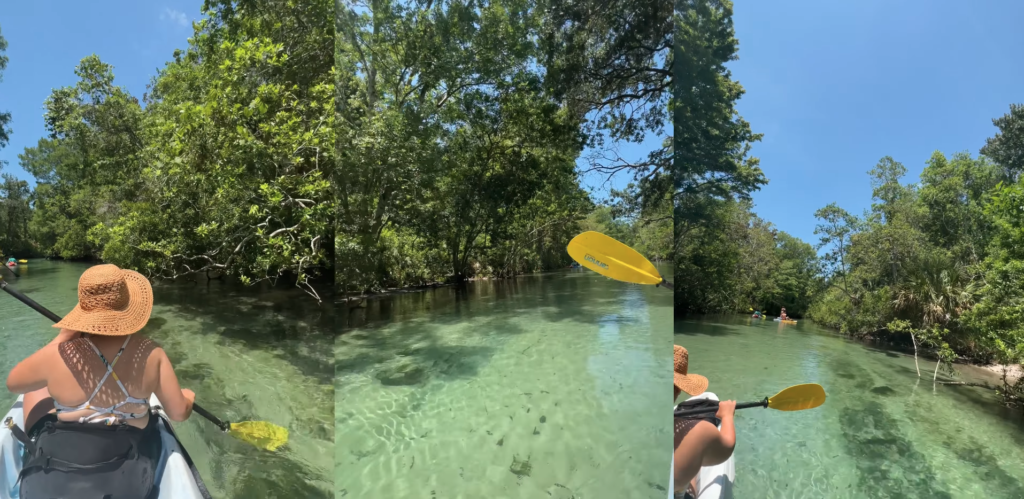 Kayaking on Weeki Wachee River